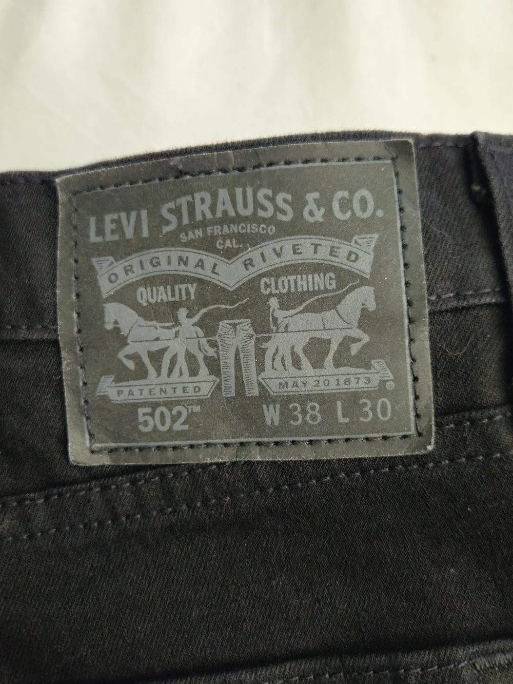 Levi's Black Denim Jeans with Back Pocket Tab
